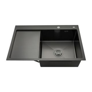 Мойка для кухни с коландером Gappo GS7850-6R чёрный